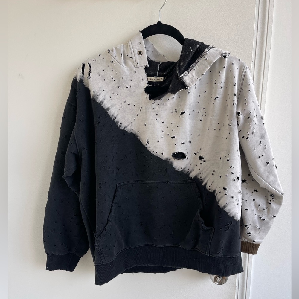 distressed sweatshirt